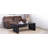 47.2" Solid Black Carved Wood Coffee Table