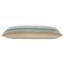 Housse de coussin 100% coton rayé bleu / brun clair fait à la main-469935901