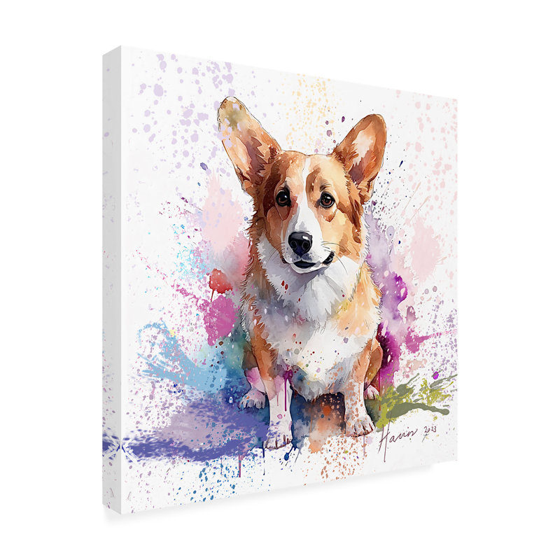 «Animals Corgi Master», reproduction sur toile, H 14 po x l 14 po x P 2 po