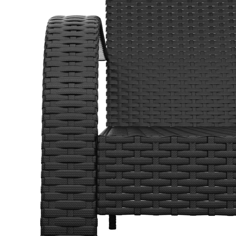 Angola Patio Dining Armchair with Cushion, Black