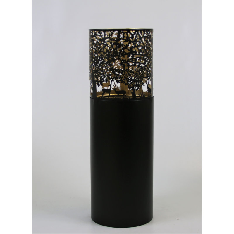 Metal Tabletop Hurricane, 50cm H x 18cm W x 18cm D
