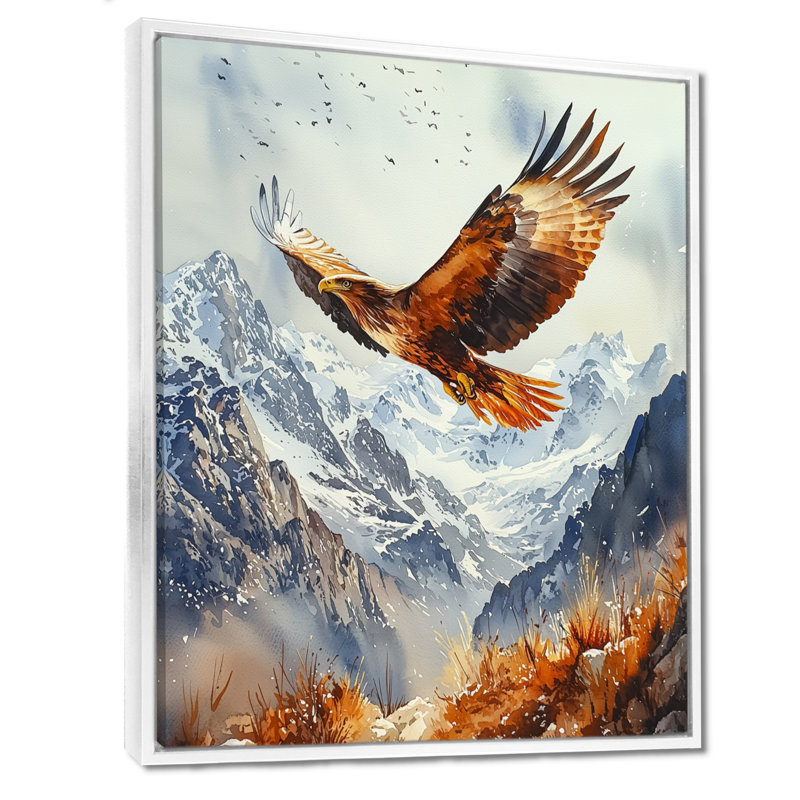 Hattiesburg - Animals Wall Art Living Room, H 20 po x l 12 po, Impression encadrée flottante, Blanc