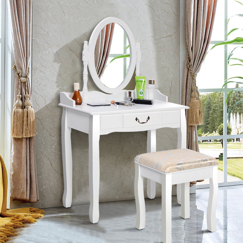 Ensemble coiffeuse et tabouret Jessia