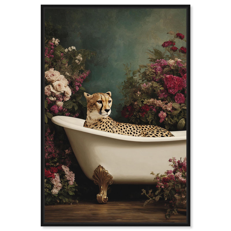Impression sur toile Jungle Soak II par Art Remedy, cadre noir, 20 x 30, H 31 po x l 21 po, Cadre noir