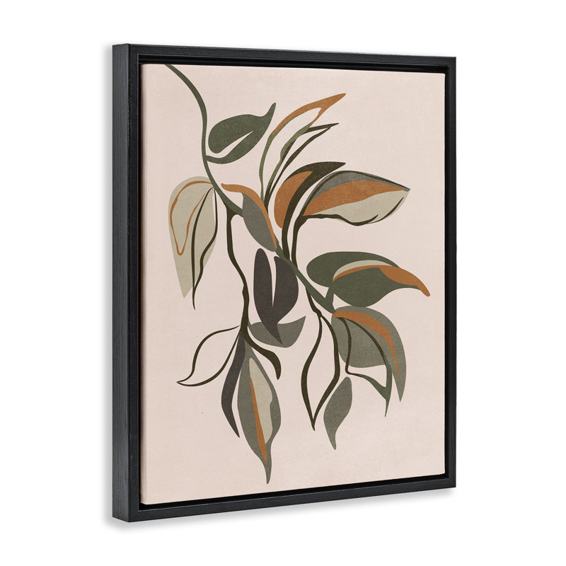 «Hanging Botanical Ivy», toile encadrée flottante noire par Nataly White, Cadre flottant noir de jais, H 31 po x l 25 po
