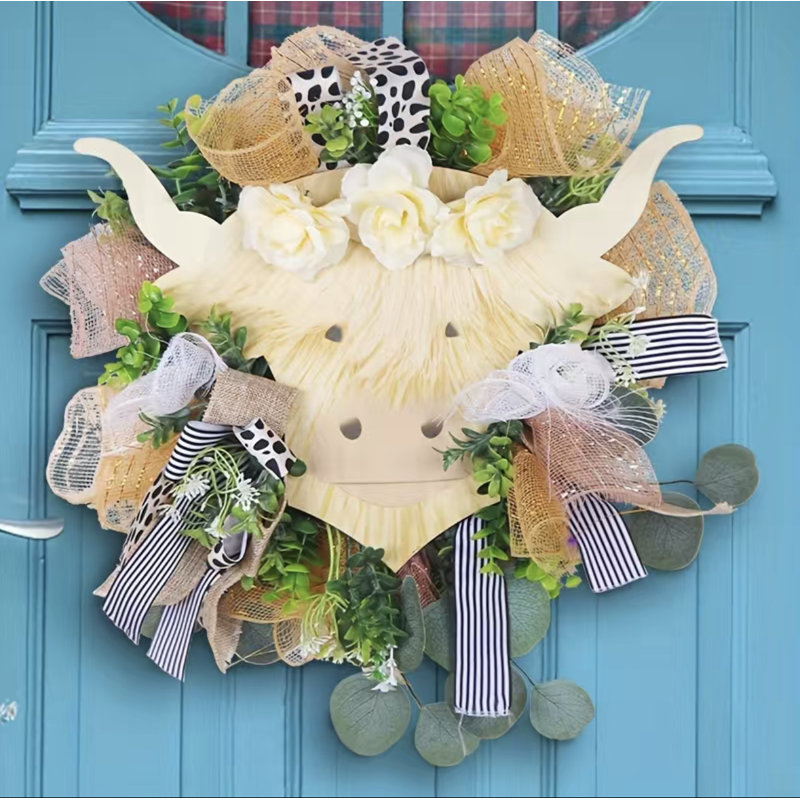 Handcrafted Faux Burlap 18'' Wreath