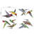 9 PCS Anti-Collision Window Clings Hummingbird Reminder Window Decals Non Adhesive for Bird Strikes