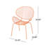 Paire de 2 chaises en métal, P 25,66 po x H 34,93 po, orange, structure stable pour 2 personnes, fer