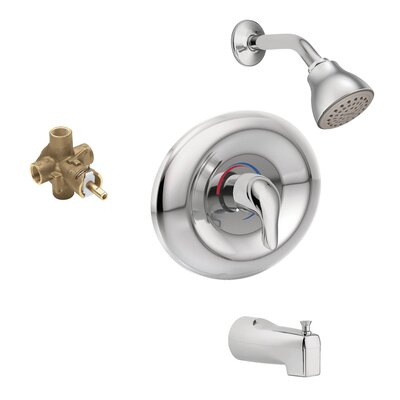 Chateau Pressure Balanced Tub and Shower Faucet with Rough-in Valve and Posi-Temp -  Moen, KTSCH-P-TL2369EPCR