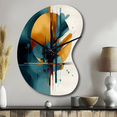La géométrie de la lumière I - horloge murale géométrique en forme unique, horloge murale asymétrique moderne