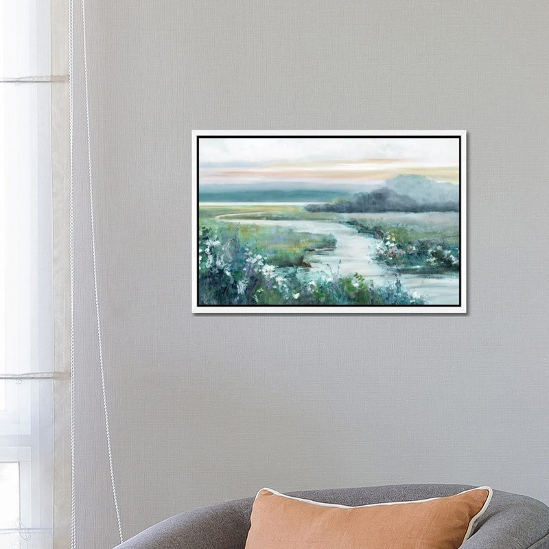 Eternity in Twilight 1 Piece Wrapped Canvas Wall Art, 66.04 cm H x 45.72 cm W, White Framed