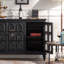 Buffet en bois massif noir