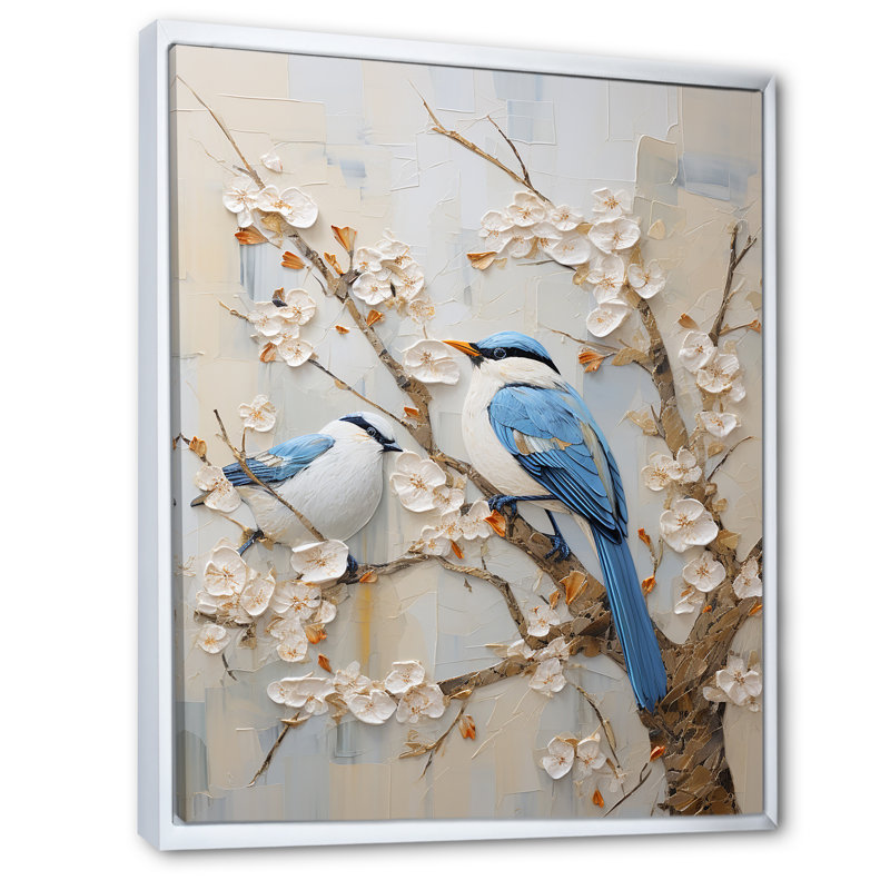 «Cherry Blossoms», impression sur toile, H 44 po x l 34 po x P 1,5 po, Blanc