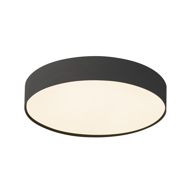 Rynn 5-in Black dimmable LED Flush Mount, Matte Black
