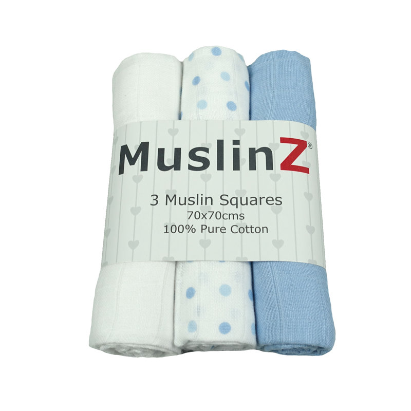 Nona Cotton Baby Blanket, Blue