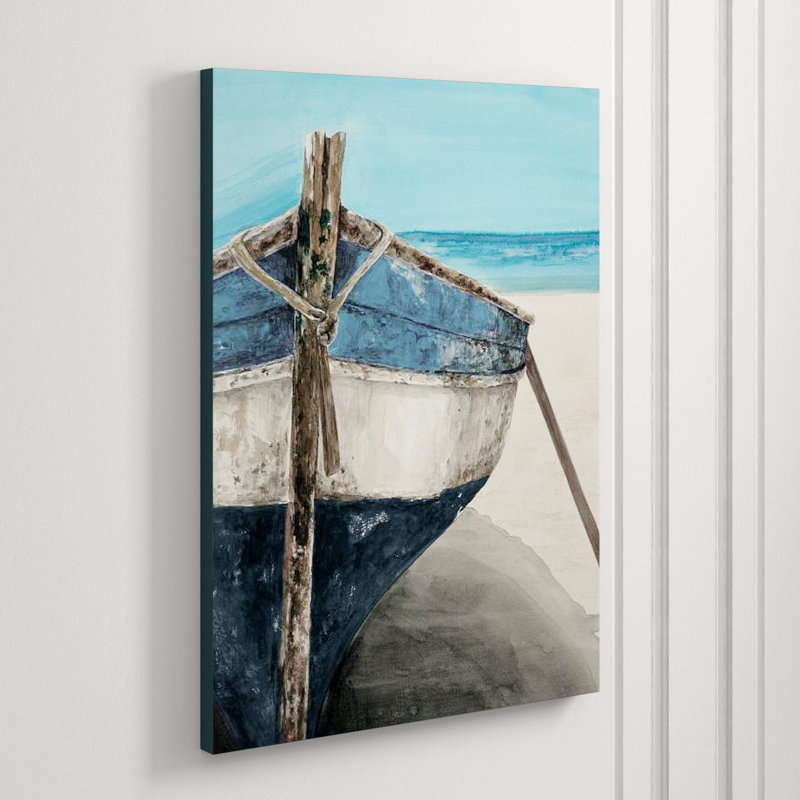 Mediterranean Boats III Painting by Barclay Butera, 33" H x 24" W, Image Brush Gel