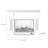 White Solid Wood Electric Fireplace