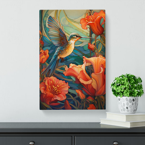 Marlow Home Co. Hummingbird Nouveau No.2 - No Frame Art Prints ...