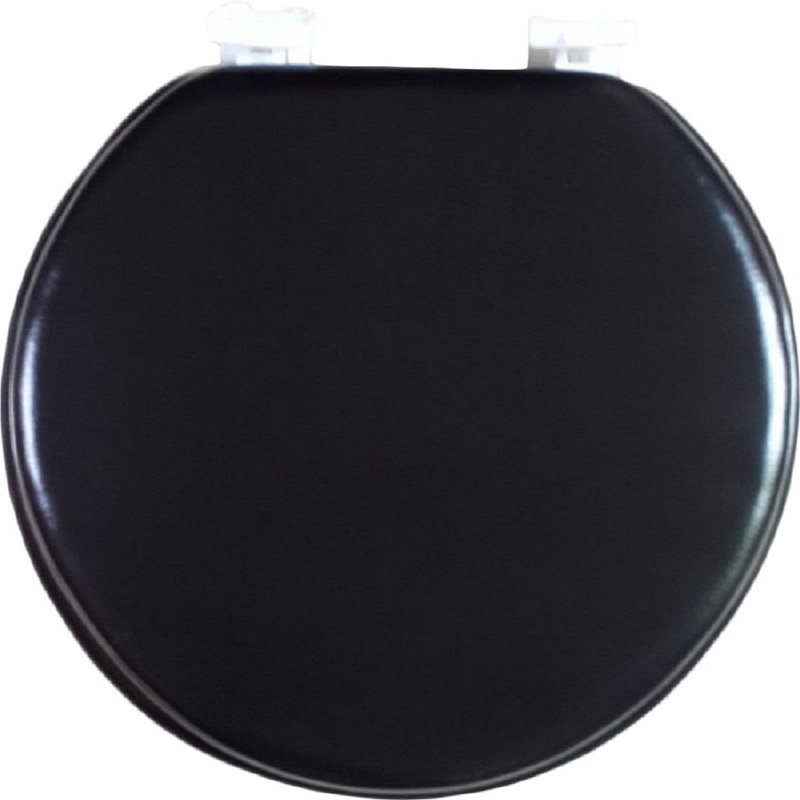Round Toilet Seat and Lid, Black