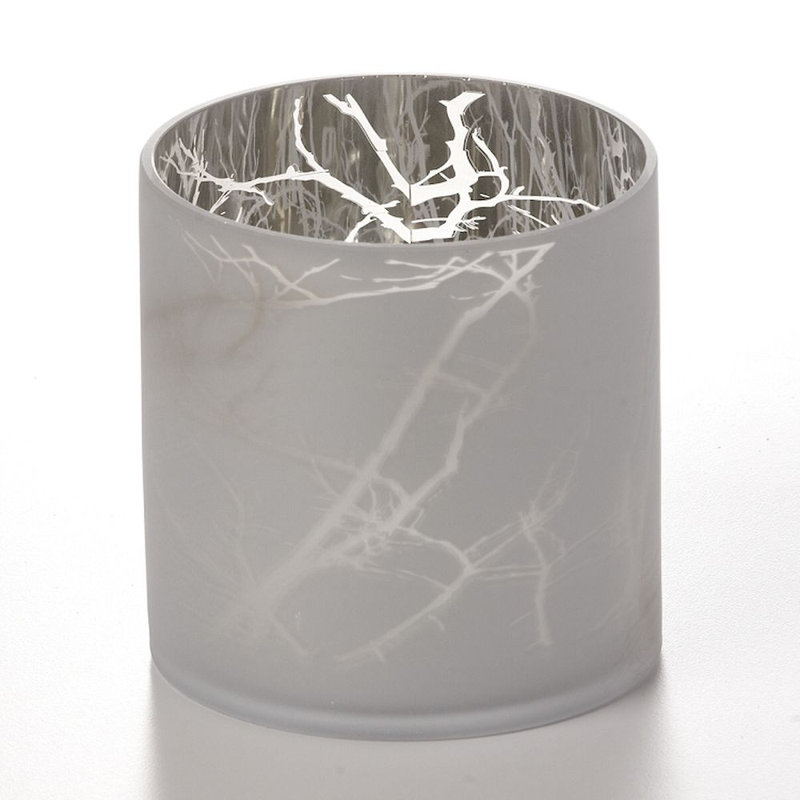 Vase de table en verre 5" silver Aloma