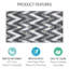Tapis gris / blanc Evandro-1203368466