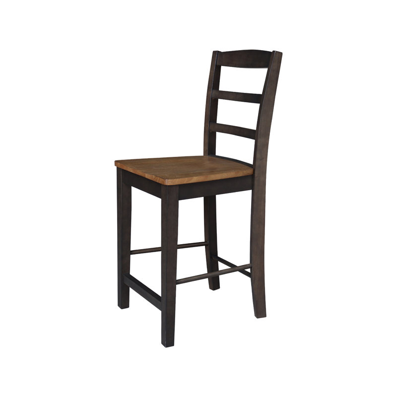 Tabouret de comptoir 24 po Klynn, Hickory / structure en charbon délavé