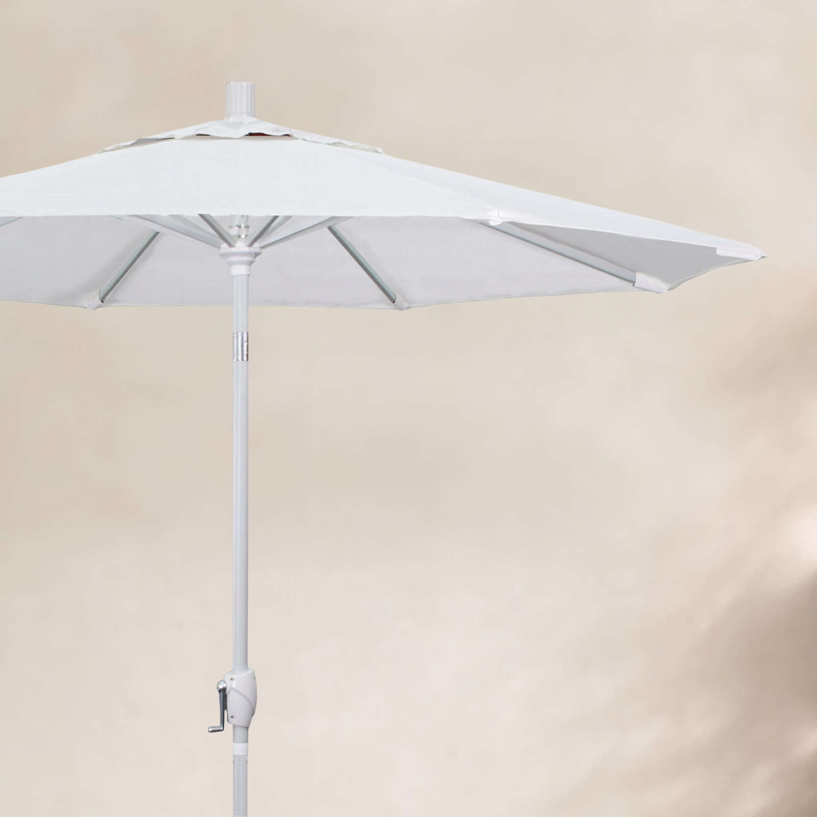 Wallach 7.5' Umbrella, White - Olefin