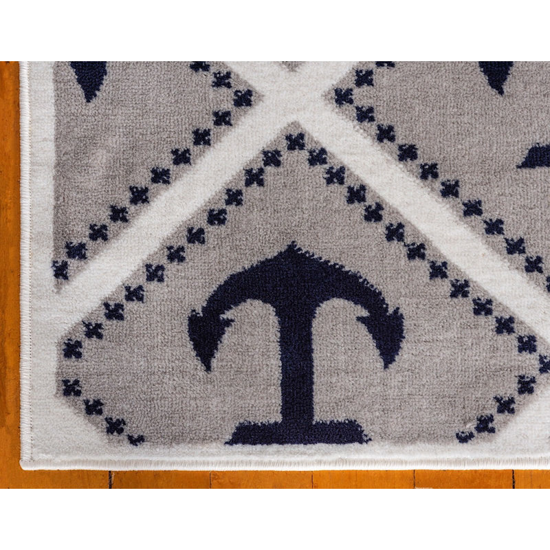 Tapis gris / noir Sparacino, Tapis de couloir 2 pi x 13 pi