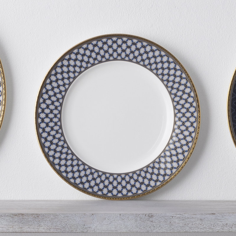 Blueshire Gold Trim 5-Piece Porcelain Place Setting