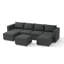 Canapé modulaire rembourré avec rangement 116 pièces BOX MODULE STO SOFA