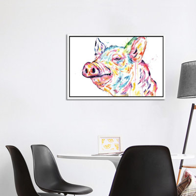 Pig - Free To Be 1 Piece Painting on Canvas