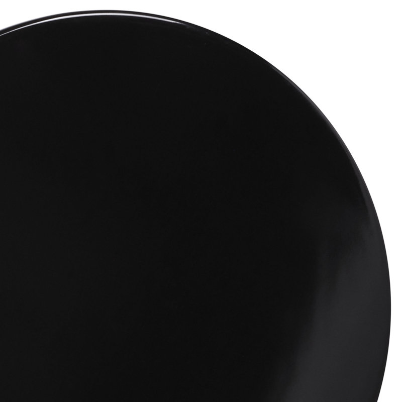 Assiette plate en mélamine 11 po flat, Noir