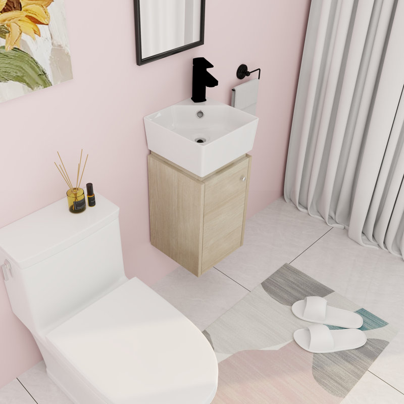 Meuble-lavabo simple avec plateau en céramique 12,06 po Lytia