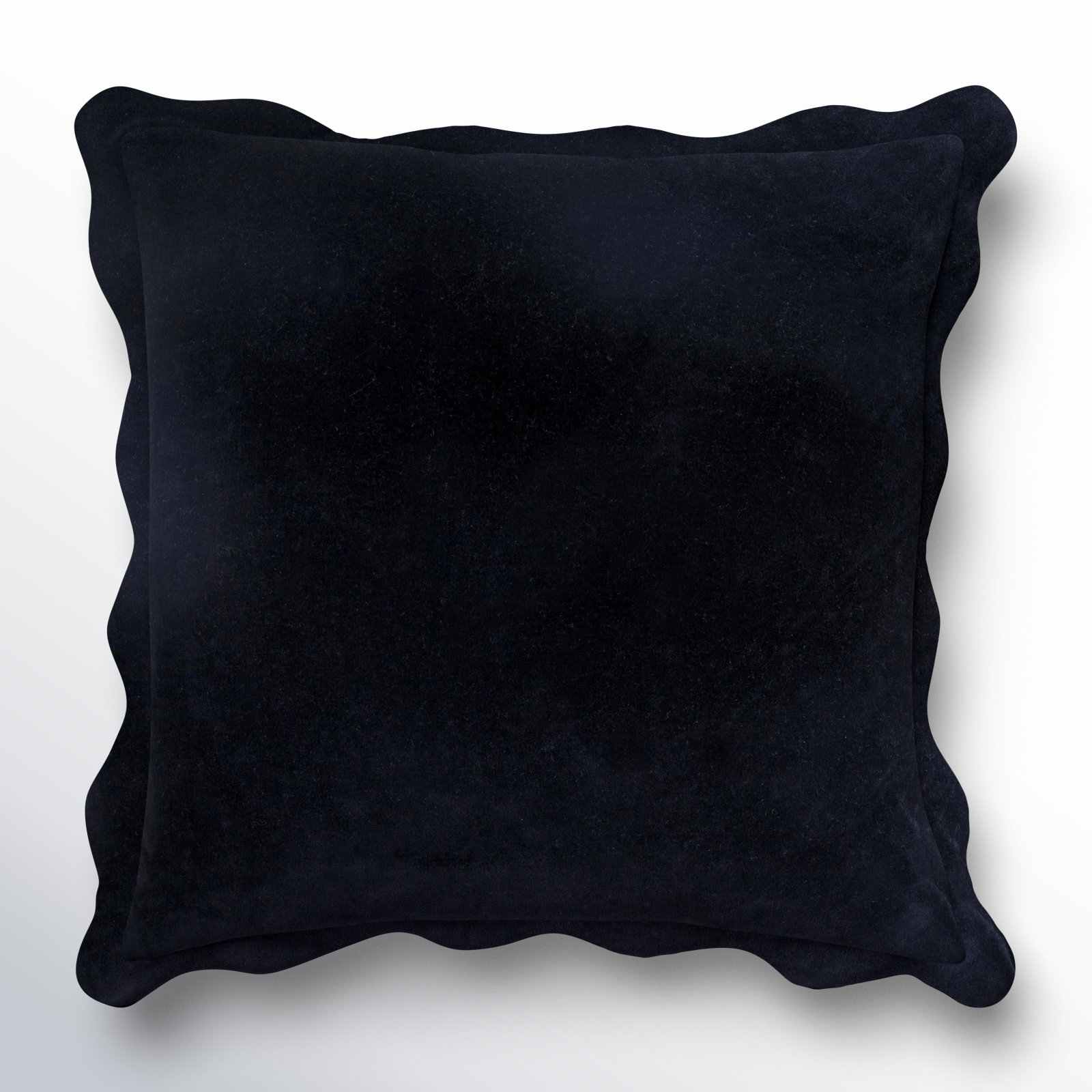 Collier Cotton Pillow Cover, 18"H x 18"W, Black, Polyester