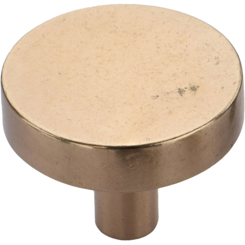 Round Disc Knob, Natural Bronze, 1.5