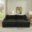 Canapé avec 2 coussins décoratifs et un repose-pieds, Canapé Comfy Sofa-129691927
