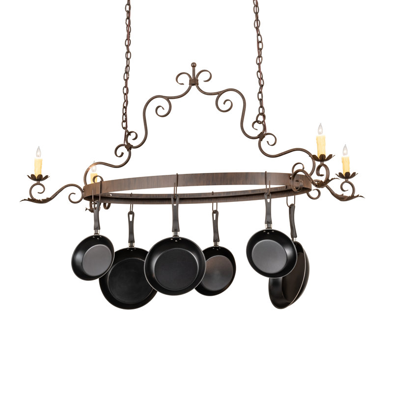 54" Long Elara 4 Light Pot Rack
