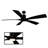 54" Aviator 5 - Blade Outdoor/Indoor Smart Flush Mount Ceiling Fan With Bluetooth Remote Control Included-55456625-115237134