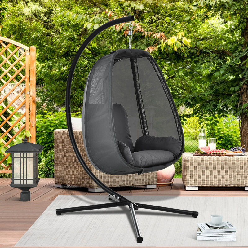 Hispaniola Swing Chair with Stand, Grey