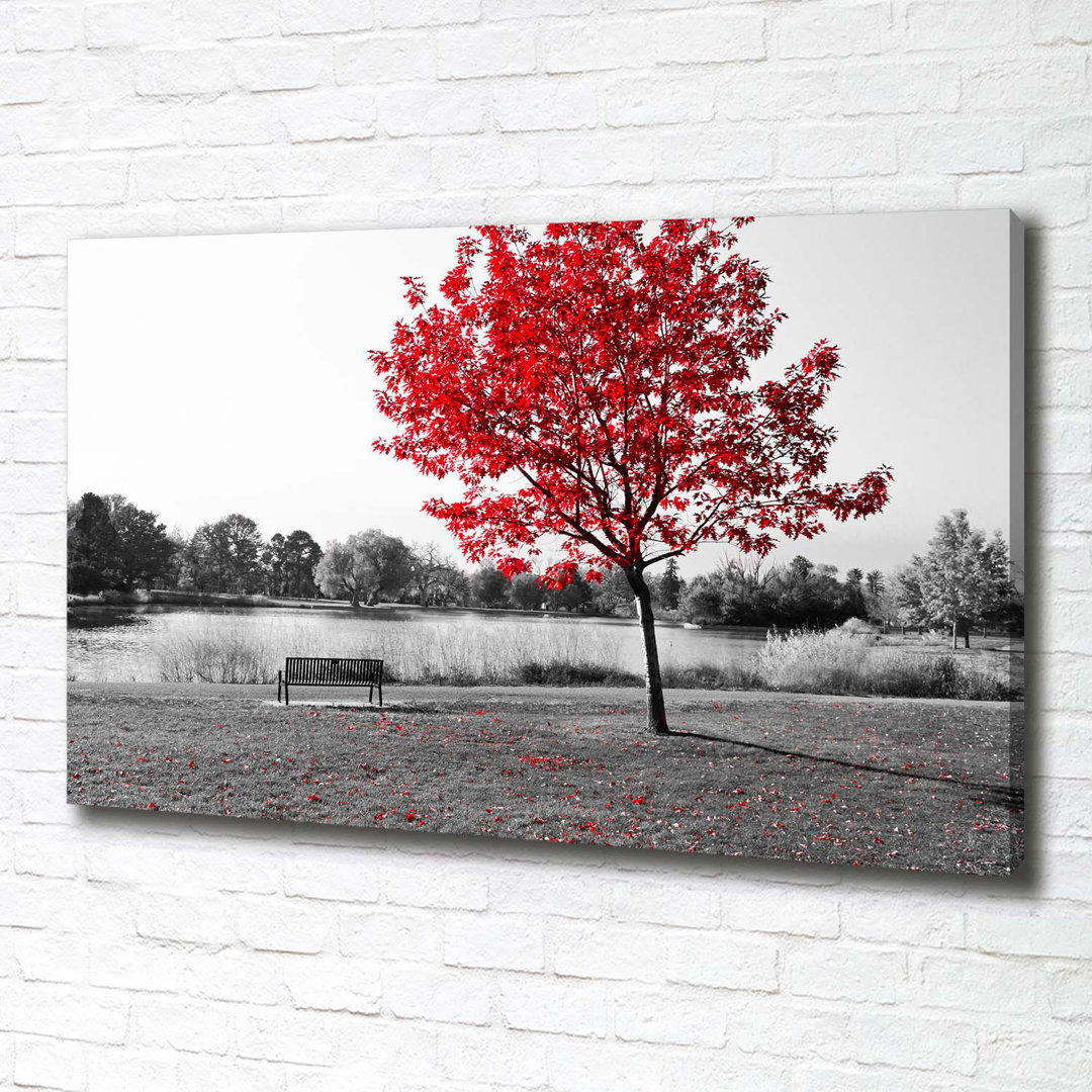 Roter Baum - Kunstdrucke auf Segeltuch