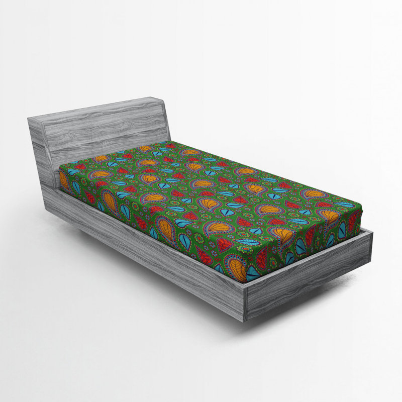 Microfiber Paisley Fitted Sheet, Twin XL Fitted Sheet