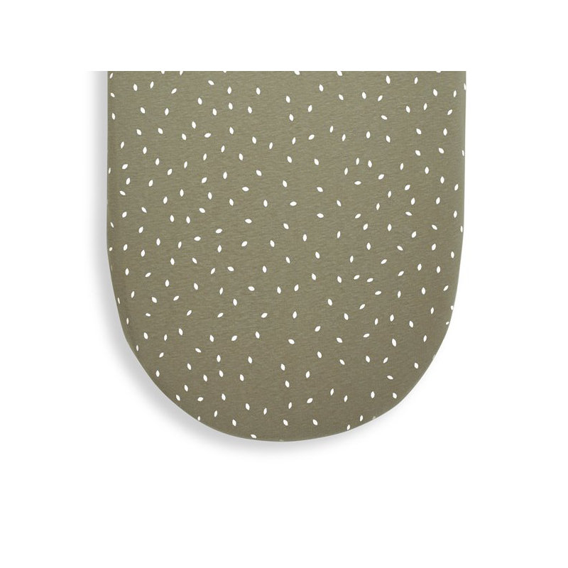Linen Blend Fitted Moses Basket Fitted Sheet, Green