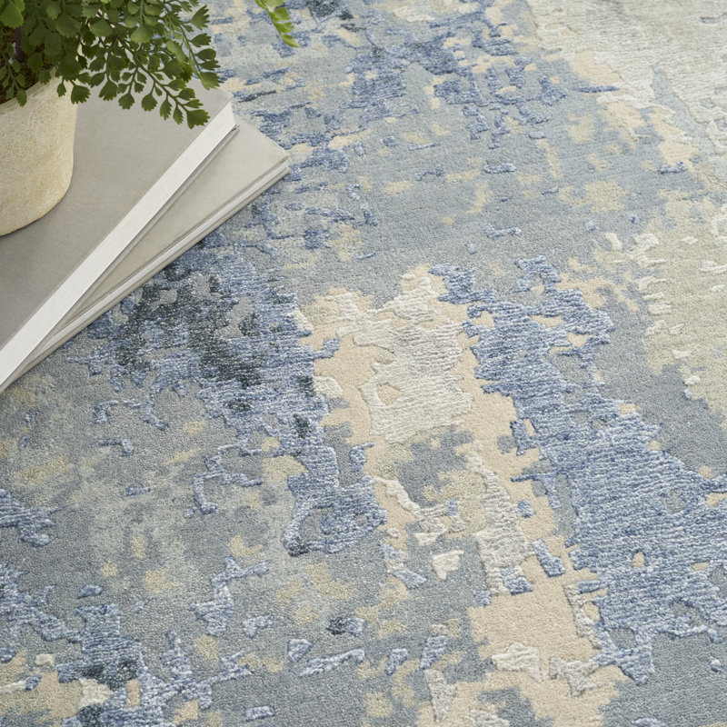 Nourison Tinita 8'6" x 11'6" Blue Sky Modern Indoor Rug, Rectangle 8'6" x 11'6"
