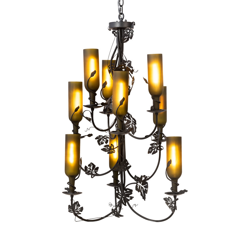 Grunwald 9 - Light Dimmable Sputnik Modern Linear Chandelier