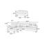 Canapé modulaire contemporain en polyfibre gris et lin