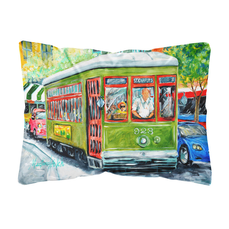 Streetcar Indoor/Outdoor Throw Pillow