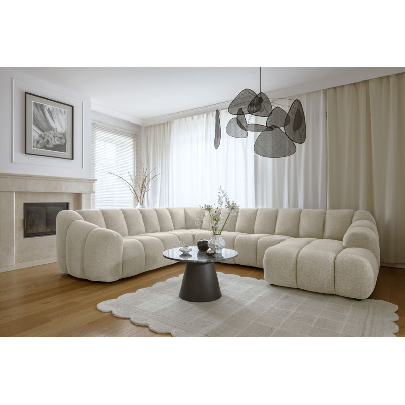 Shell 8 Seater Corner Sofa , Left Hand Facing, Beige