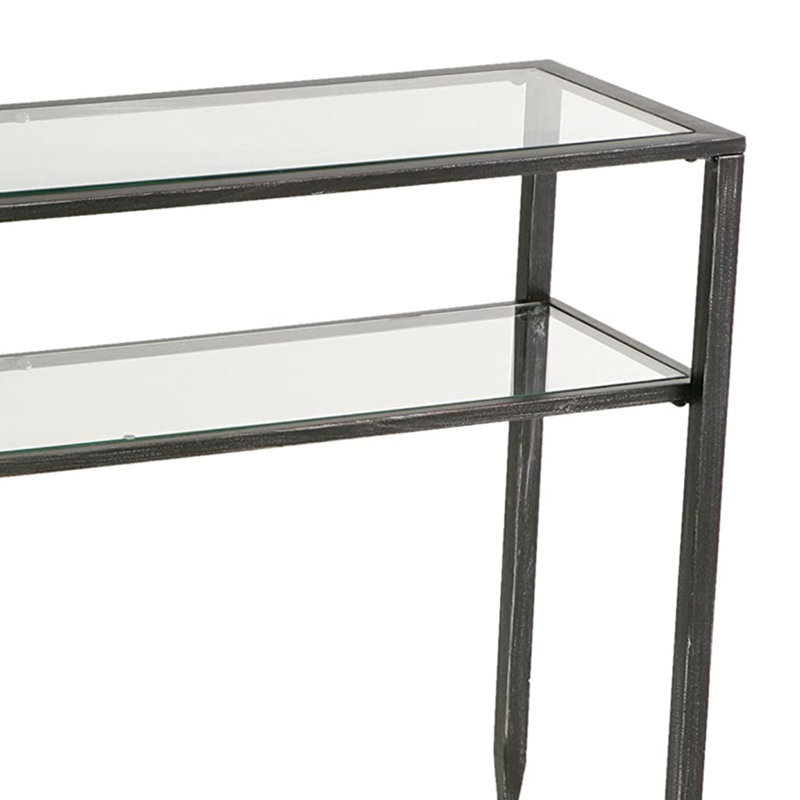 14'' Glass Top Console Table
