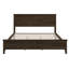 Lit plateforme moderne en bois massif avec support de lattes en bois robuste, aucun sommier requis-39502327-39502326