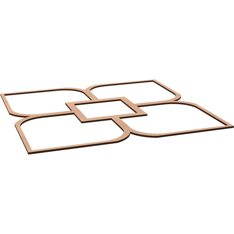 Charpente de plafond décorative Olivia, Aulne, H 39 po x l 39 po x P 0,375 po